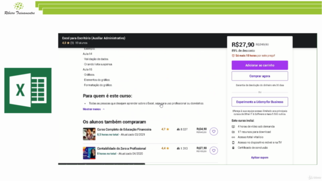 Excel para Escritório (Auxiliar Administrativo) – Screenshot 3
