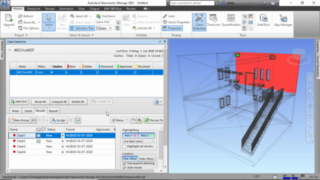 Autodesk Navisworks 2021 (or earlier) - Clash Detection – Screenshot 3
