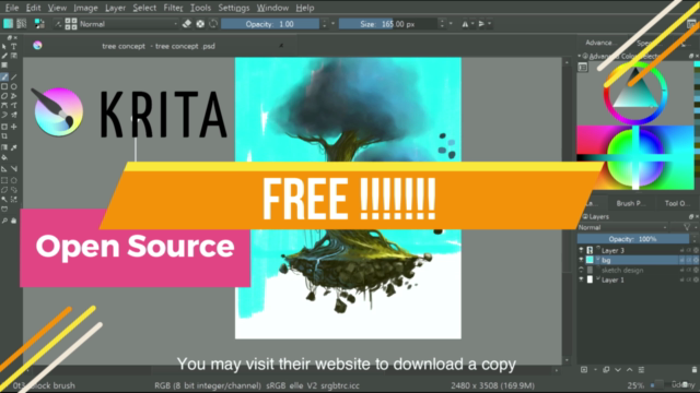Learn how to create concept environment art using KRITA - Screenshot_02