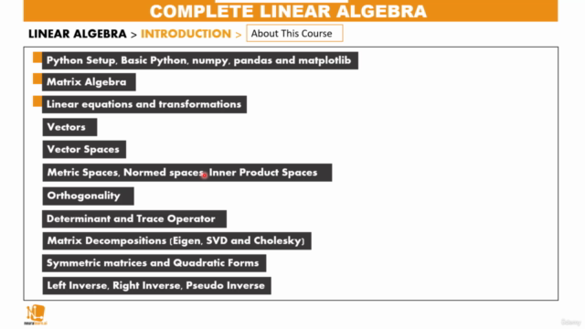 Beginner - Expert Linear Algebra, with Practice in Python. – Screenshot 1