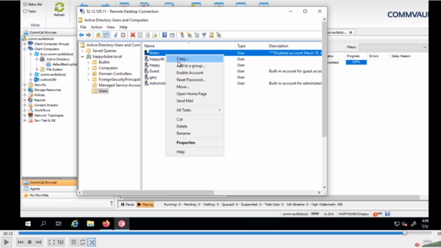 CommVault 11 advanced course – Screenshot 1