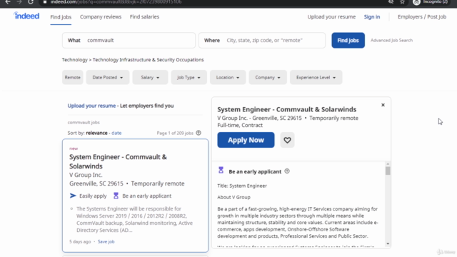CommVault 11 advanced course – Screenshot 3