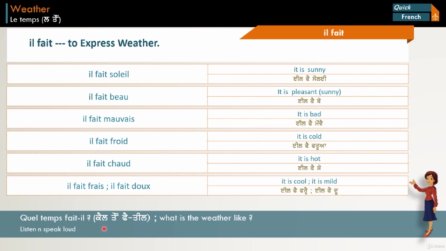 Complete French Course (Through Punjabi): Level Beginner – Screenshot 1