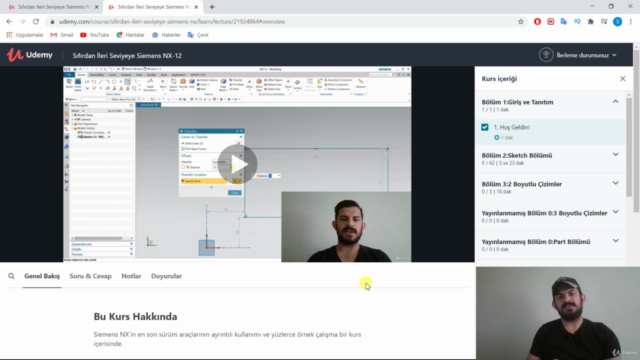 Sıfırdan İleri Seviyeye Siemens NX Kursu (150+ Uygulama) – Screenshot 1