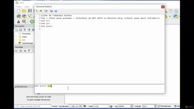 Introdução ao Python com QGIS – Screenshot 1
