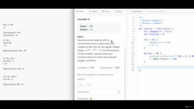 LeetCode with JavaScript and Data Structures + Algo [2023] – Screenshot 4
