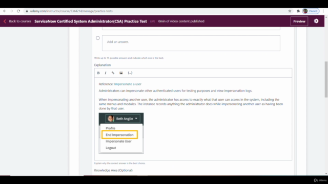 ServiceNow Certified System Administrator(CSA) Xanadu – Screenshot 2