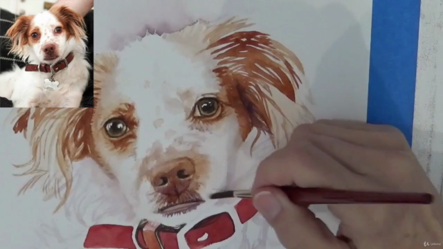 Realistic Beginning Watercolors: Painting a Dog – Screenshot 4