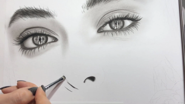 The Ultimate Realistic Portrait Drawing with Charcoal Pencil – Screenshot 1