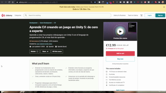 Learn C# and make a videogame with Unity – Screenshot 2
