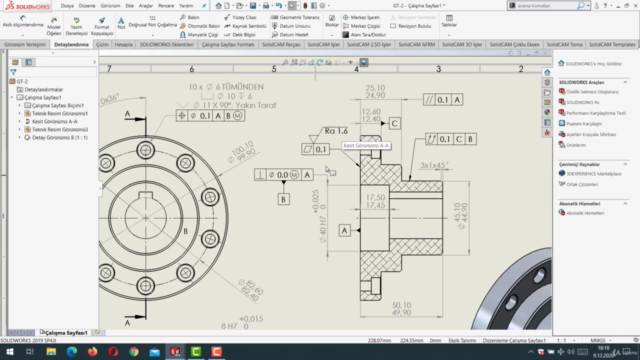 SolidWorks 2019 Teknik Resim Eğitimi – Screenshot 2