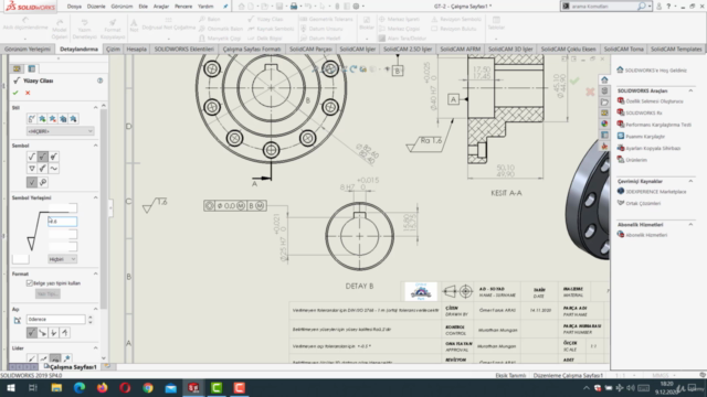 SolidWorks 2019 Teknik Resim Eğitimi – Screenshot 3
