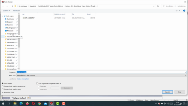SolidWorks 2019 Teknik Resim Eğitimi – Screenshot 4