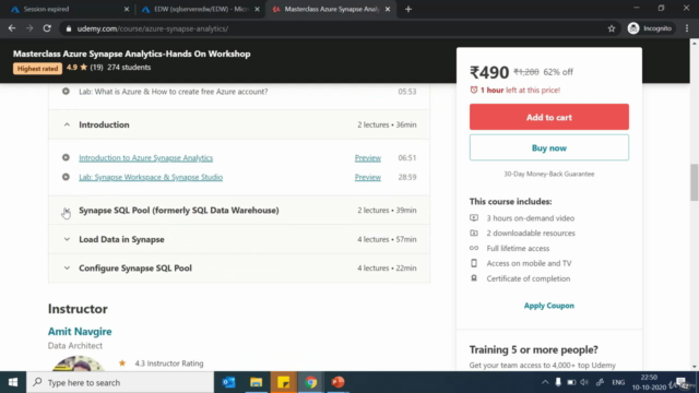 Data Warehousing with Azure Synapse Analytics : Hands on Lab – Screenshot 3