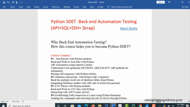 Learn API Automation Testing with Python & BDD Framework – Screenshot 2