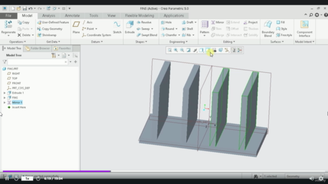 PTC CREO Parametric - Design and simulation (3/3) - AulaGEO – Screenshot 4