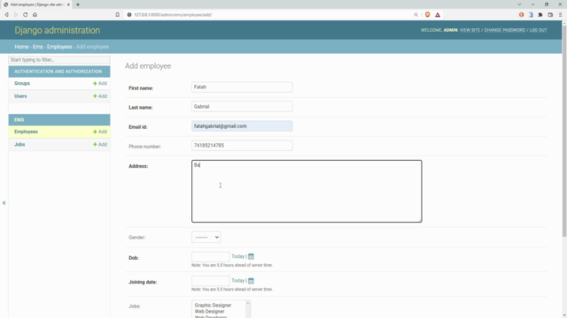 Django 4 - Learn to Build EMS Web Application with Django 4 – Screenshot 2