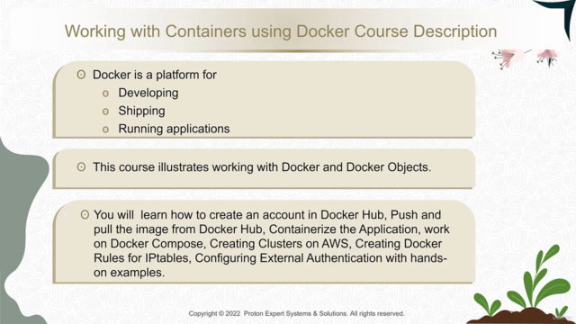Working with Containers using Docker (Mar 2023) – Screenshot 1