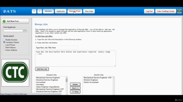Human Resources Applicant Tracking system. – Screenshot 2