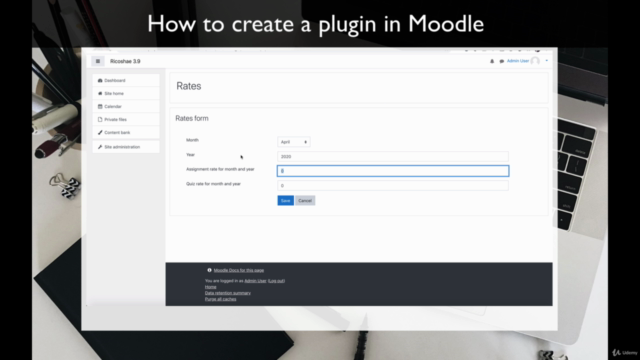 How to create a plugin for Moodle using PHP – Screenshot 3