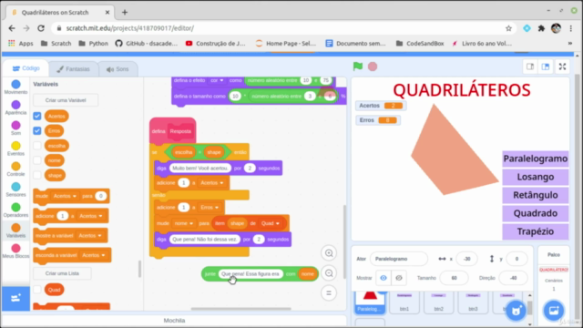 Curso de Algoritmo e Scratch – Screenshot 3