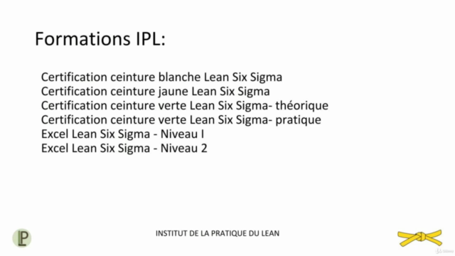 Certification Ceinture Jaune Lean Six Sigma – Screenshot 4