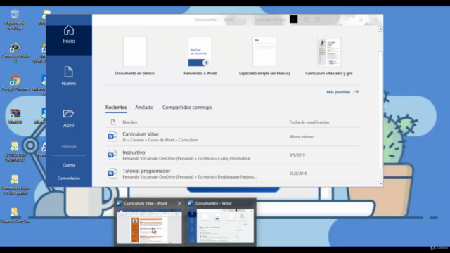 Microsoft Word Confeccionar mi Propio Curriculum – Screenshot 2