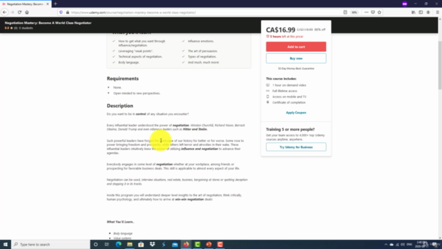 Negotiation Mastery: Become A World Class Negotiator – Screenshot 1