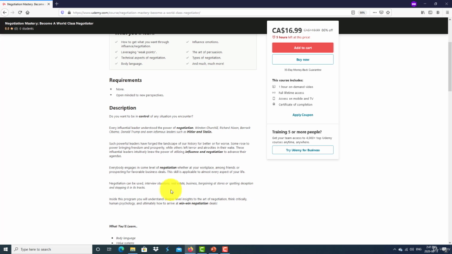 Negotiation Mastery: Become A World Class Negotiator – Screenshot 2