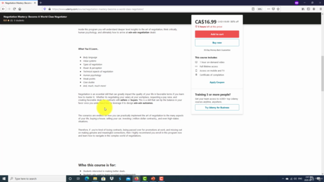 Negotiation Mastery: Become A World Class Negotiator – Screenshot 3