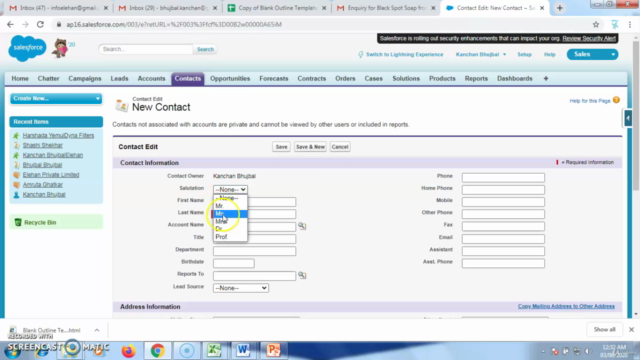 Workflow in Salesforce – Screenshot 1