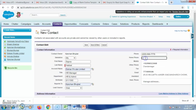 Workflow in Salesforce – Screenshot 2
