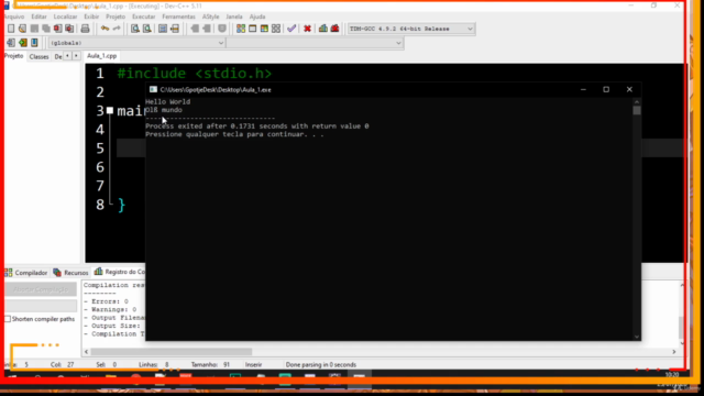 Curso de Linguagem C iniciante – Screenshot 3