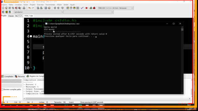 Curso de Linguagem C iniciante – Screenshot 4