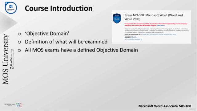 MO-100 Word (Office 2019) Associate Exam Preparation – Screenshot 1