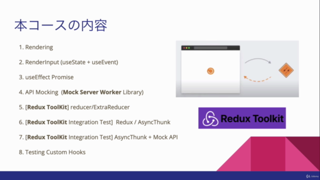 Reactソフトウェアテスト(Hooks+ReduxToolKit時代のモダンテスト手法) - Screenshot_04