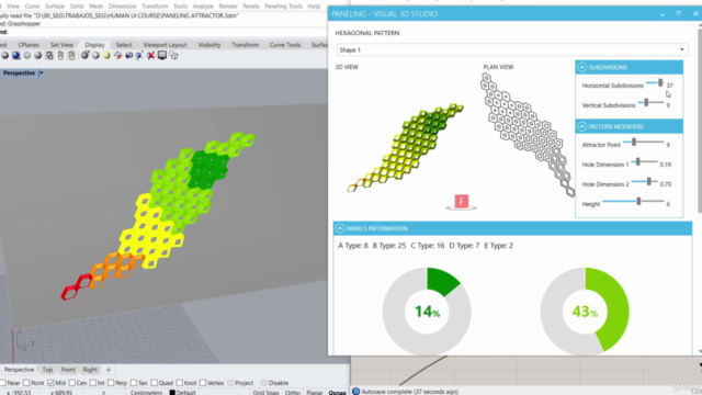 Rhino Grasshopper - HUMAN UI plugin for Data Visualization – Screenshot 2