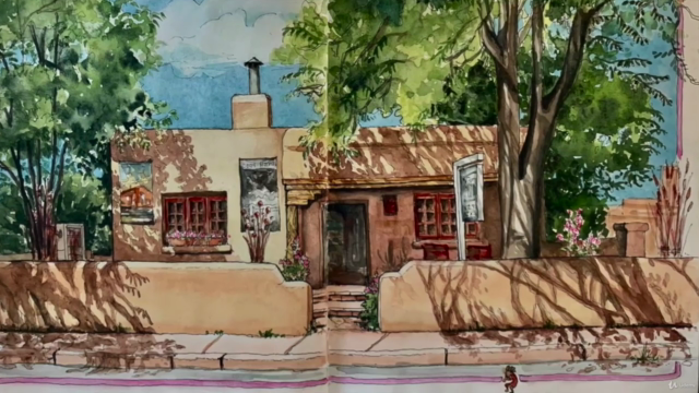 Traveler's Urban Sketchbook 4: Adding Watercolors – Screenshot 3