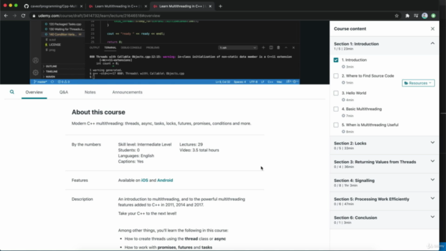 Learn Multithreading in C++ – Screenshot 1