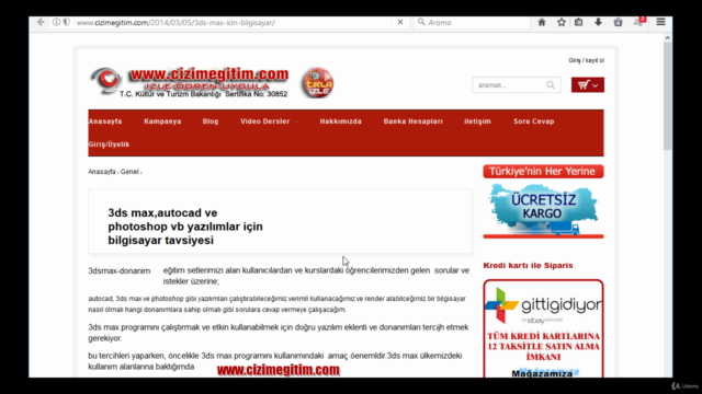 3ds Max Temel Eğitim ve 3D Modelleme Kursu – Screenshot 2