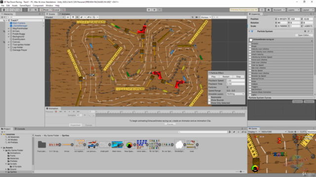 Learn to create a 2D Racing car game for FREE PART 1. – Screenshot 4