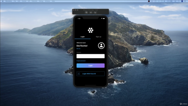 Fitness App with Login Screen Layout in SwiftUI 2.0, iOS 14 – Screenshot 1