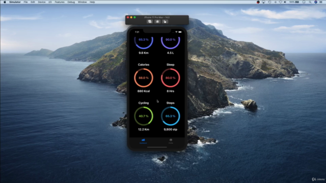 Fitness App with Login Screen Layout in SwiftUI 2.0, iOS 14 – Screenshot 3