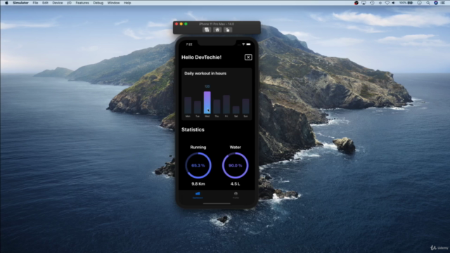 Fitness App with Login Screen Layout in SwiftUI 2.0, iOS 14 – Screenshot 4