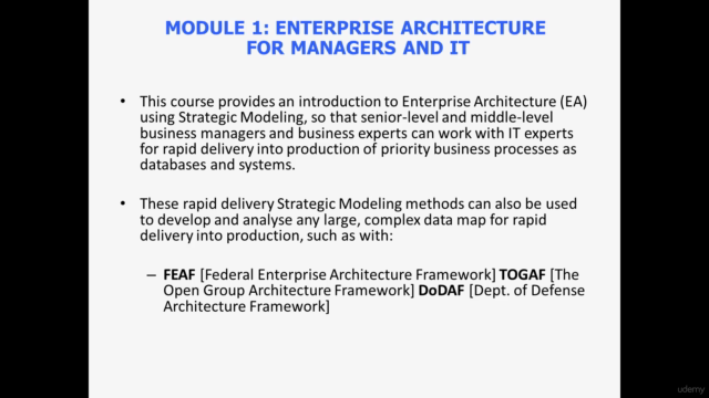 2) Module1: Enterprise Architecture for Managers and IT – Screenshot 1