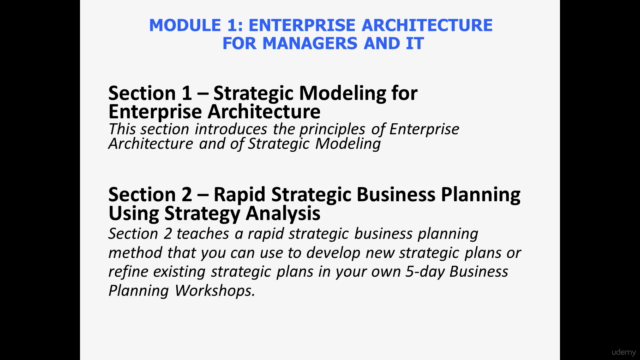 2) Module1: Enterprise Architecture for Managers and IT – Screenshot 2