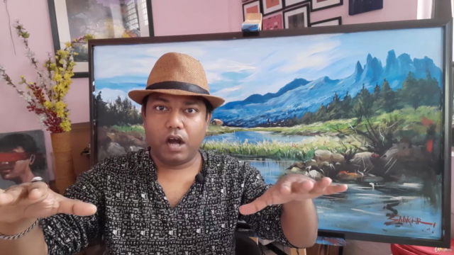 Switzerland Landscape Painting LIVE Tutorial with Big Canvas – Screenshot 2