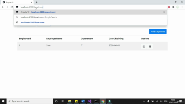 Learn Python Django & Angular 10 by creating a FullStack App – Screenshot 3