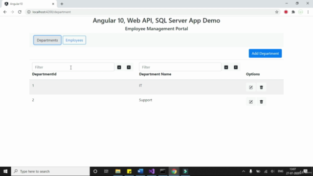 Learn Python Django & Angular 10 by creating a FullStack App – Screenshot 4