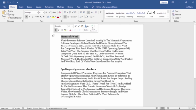 Microsoft Word - Master Word Basics – Screenshot 2